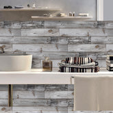 Ash Gray Wood Wallpaper for Wall Decoration